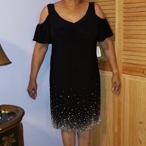 NWT dressbarn black dress with embellishments
